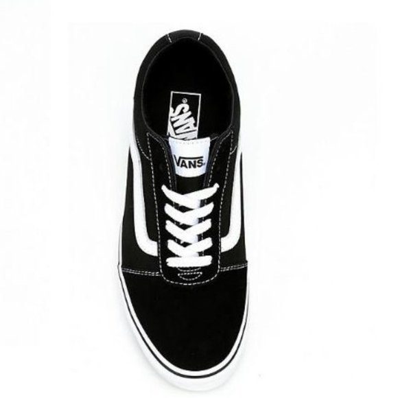 VANS Ward Waffle Low Men's Black/White Canvas Casual Fashion Skate Shoes - Picture 4 of 5